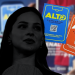 Silhouette of a Woman in the Foreground with Blue and Orange Alto Posters About Protecting Children in the Background. - Enbroncados