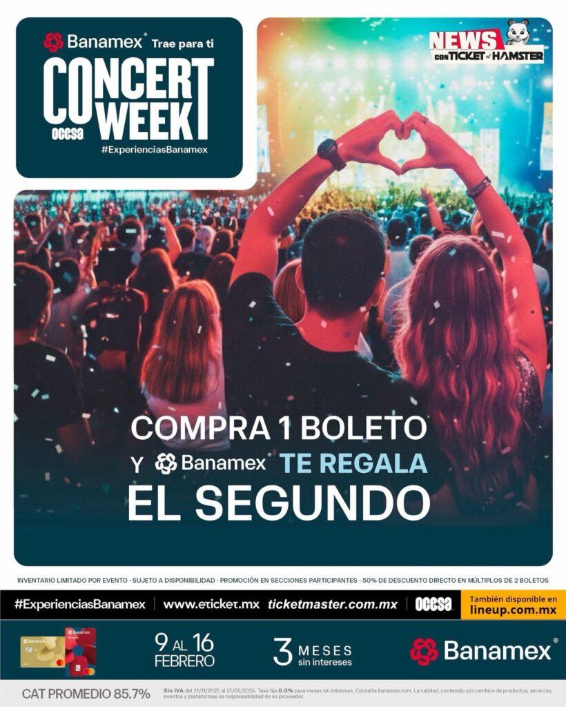 Descuento De 2x1 Del Concert Week 2026 De Ticketmaster - Enbroncados