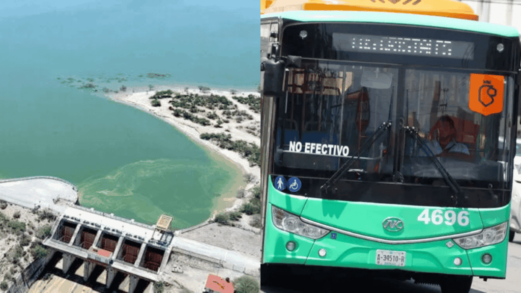 Dos Fotos Adyacentes Una Del Río Pánuco Y Otra Del Tarifazo Del Transporte - Enbroncados