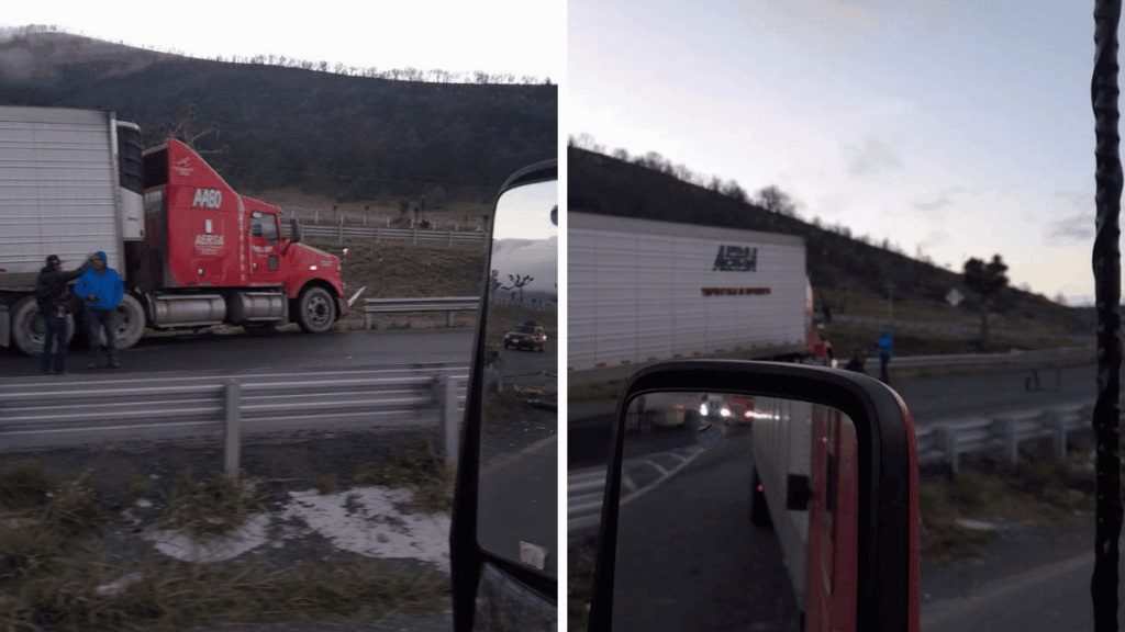 Tráiler Choca Contra Barrera Metálica En Arteaga - Enbroncados - Enbroncados