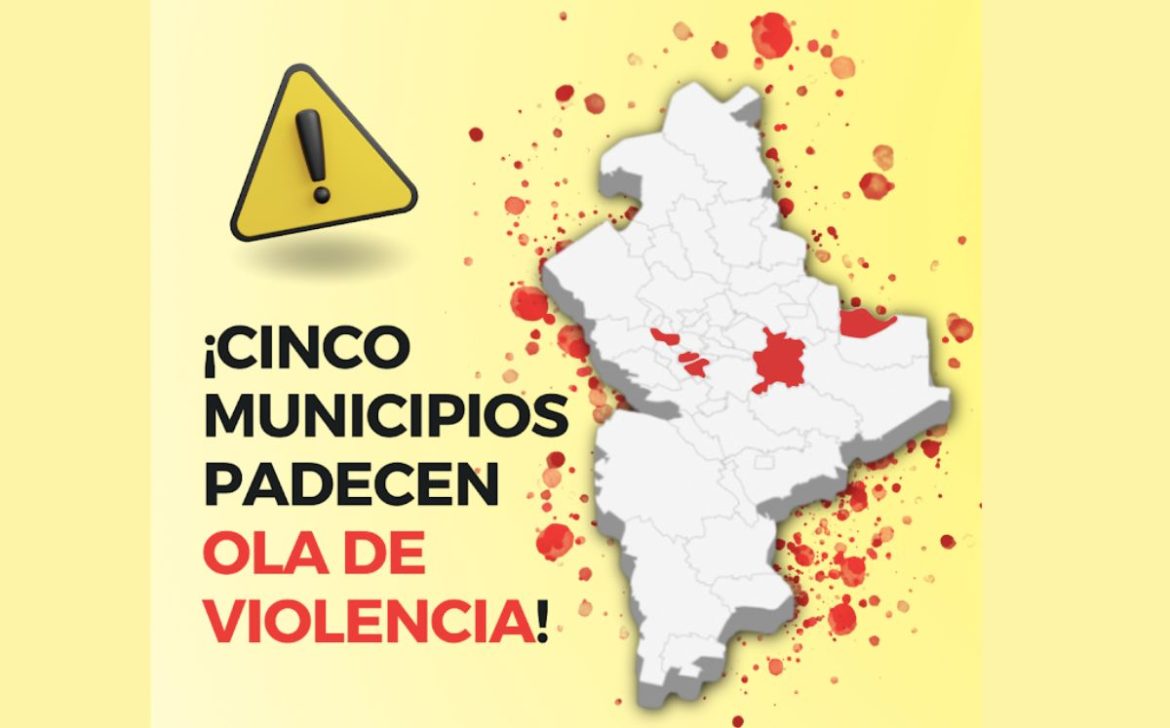 ¡CINCO MUNICIPIOS PADECEN OLA DE VIOLENCIA!